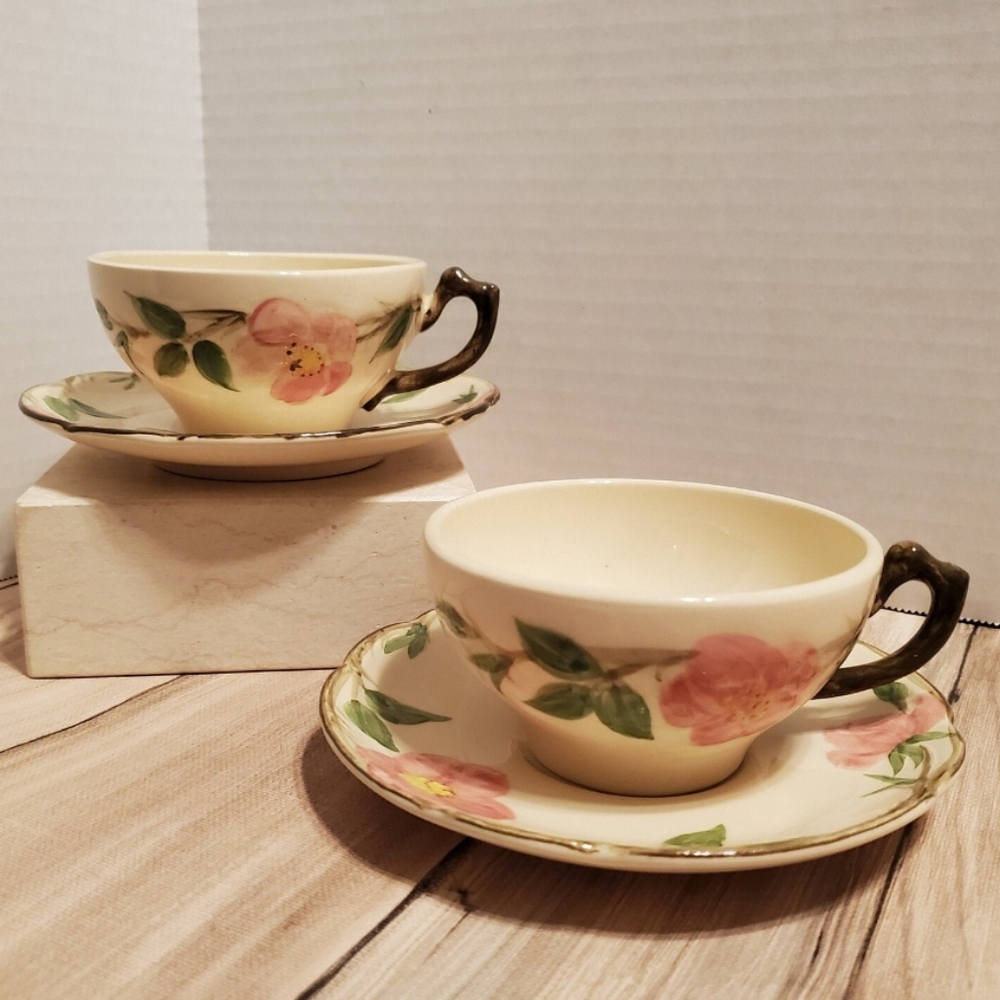 Franciscan Desert Rose 2 Sets Tea Cup And Saucer   Made in USA Franciscan